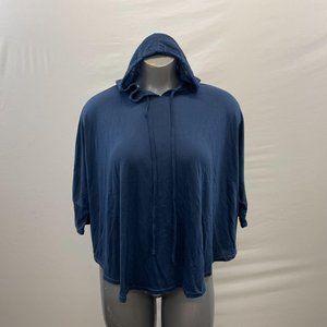 Supre Women's Cropped Hooded Top Size Large Blue